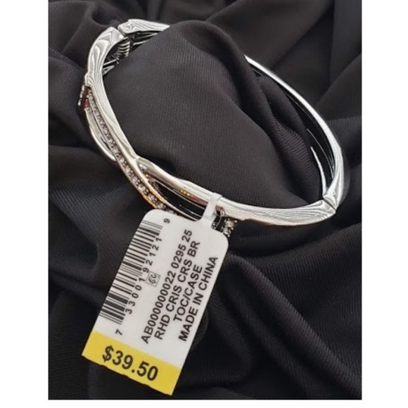NEW Charter Club CrissCross Bangle Bracelet Silver - Picture 6 of 9